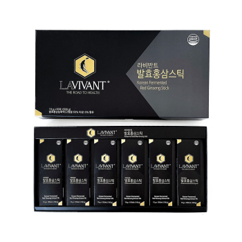 Lavivant, Korean Red Ginseng Fermented Extract, 60 Liquid Sticks, 7.5mg/g, 600g