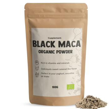 Cupplement, BIO Black Maca Powder, 100g