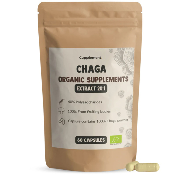 Cupplement, Organic Chaga Extract, 60 Capsules