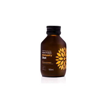 VIGO Kombucha, Wellness BIO Shot, IMMUNITY, 100ml / Βιολογικό Ρόφημα Ευεξίας για Ενίσχυση Ανοσοποιητικού, με Ασερόλα & Τζίντζερ, 100μλ