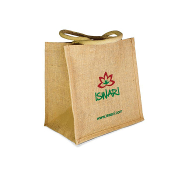 Iswari, Natural & Reusable Jute Bag with logo