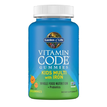 Garden of Life, Vitamin Code Kids, Whole Food Multivitamin with Iron/ Πολυβιταμίνη Ολικής Διατροφής με Σίδηρο για παιδιά, Πορτοκαλί, 90 Ζελεδάκια