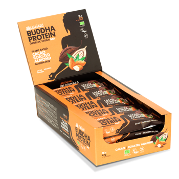 Iswari, BIO Buddha Vegan Protein Bar, Cacao & Roasted Almond, Gluten Free, 47g