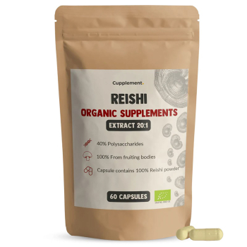 Cupplement, Organic Reishi Extract, 60 Capsules