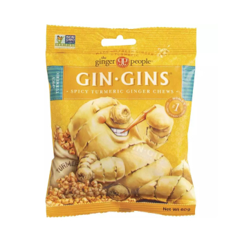 The Ginger People, Gin Gins Spicy Turmeric Ginger Chews, 60g